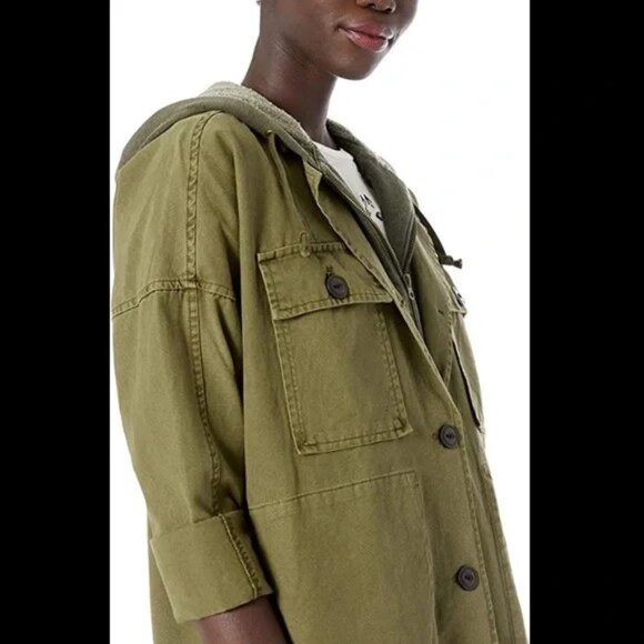 Lucky Brand Olive Hooded Jacket m - Picture 10 of 10